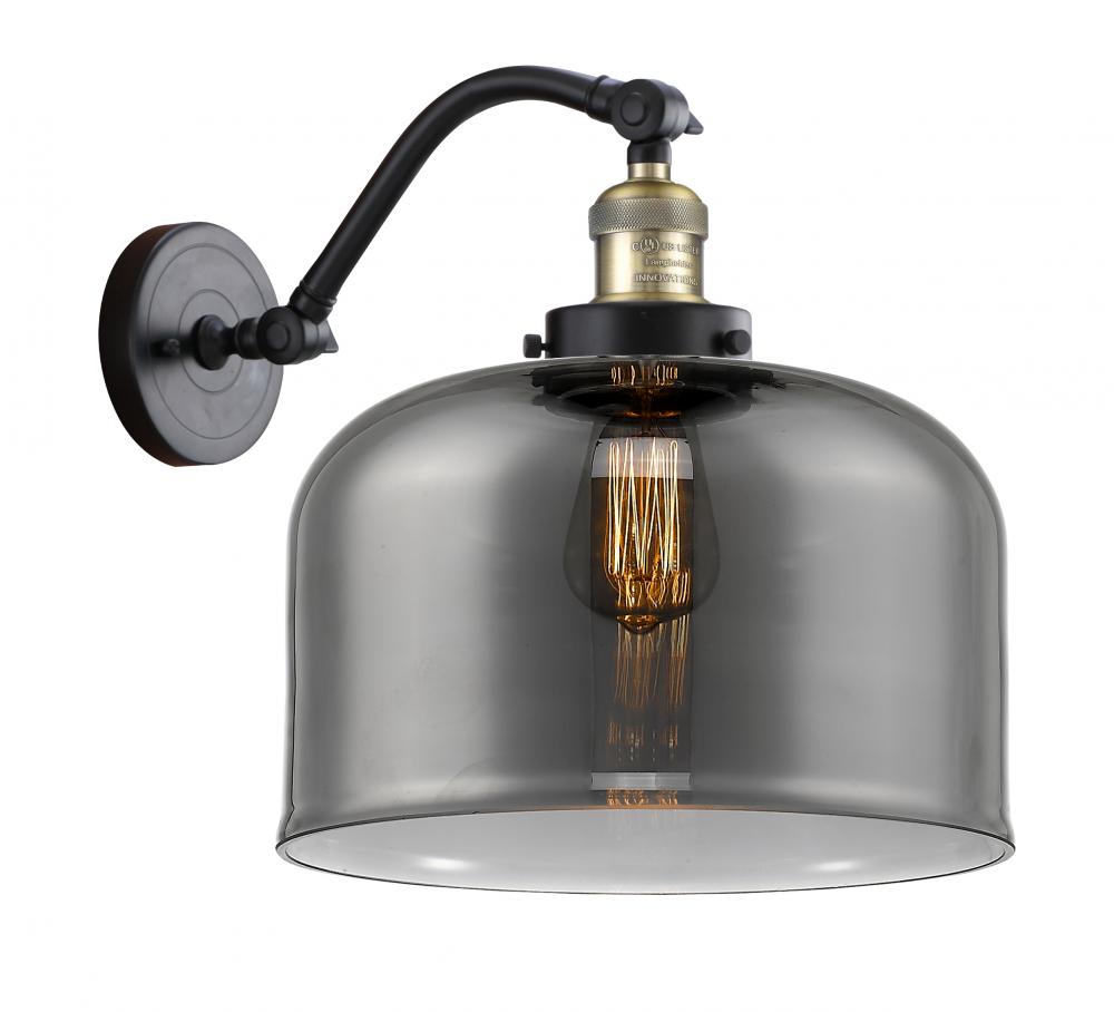 Bell - 1 Light - 12 inch - Black Antique Brass - Adjustable Sconce