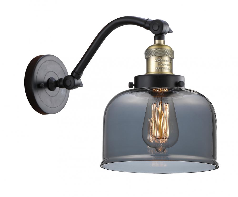 Bell - 1 Light - 8 inch - Black Antique Brass - Adjustable Sconce