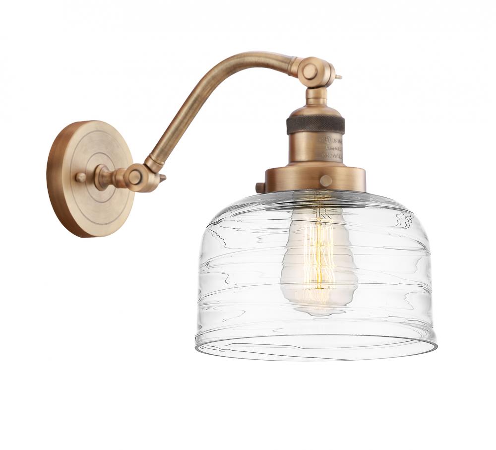 Bell - 1 Light - 8 inch - Brushed Brass - Adjustable Sconce