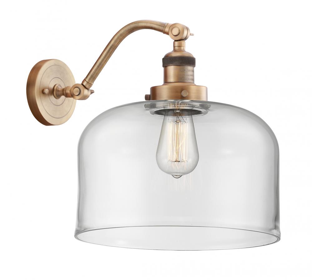 Bell - 1 Light - 12 inch - Brushed Brass - Adjustable Sconce