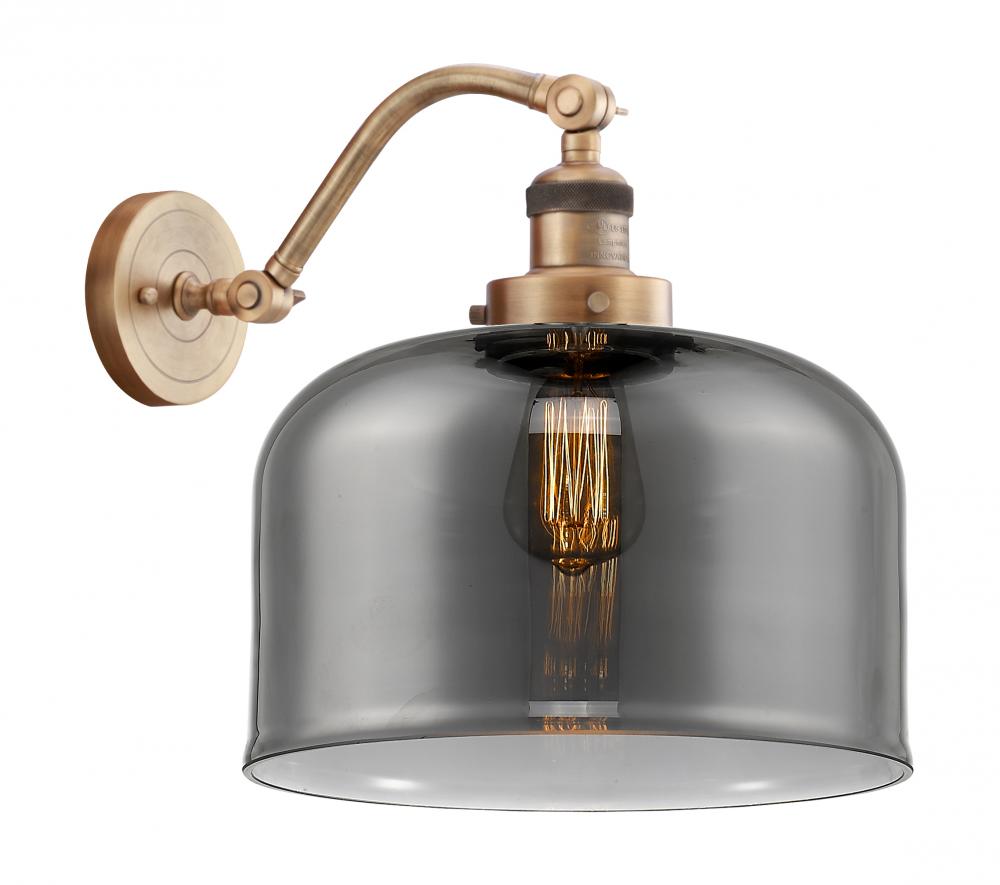 Bell - 1 Light - 12 inch - Brushed Brass - Adjustable Sconce