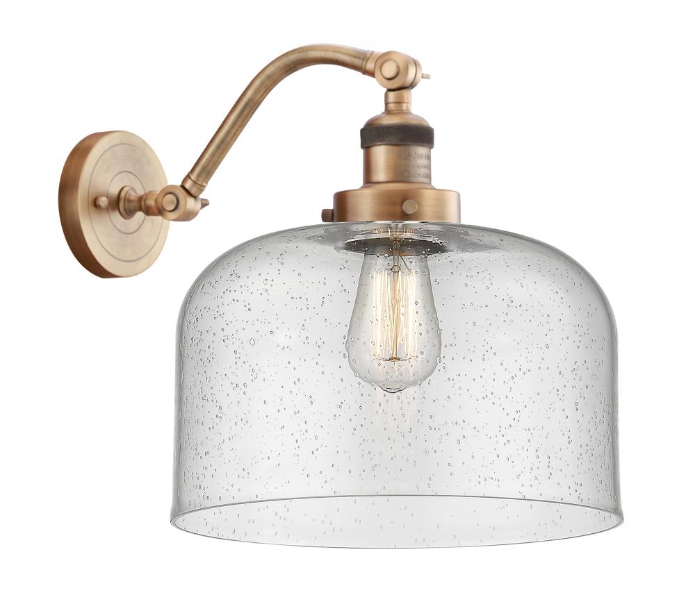 Bell - 1 Light - 12 inch - Brushed Brass - Adjustable Sconce