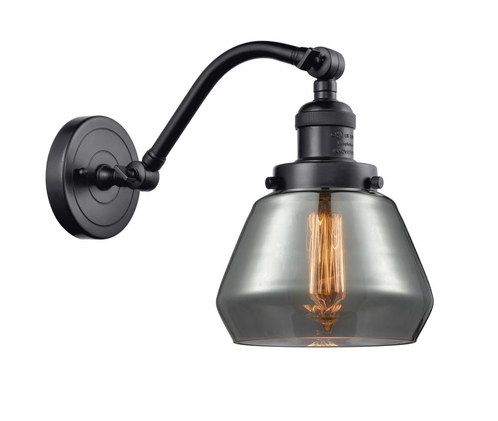 Fulton - 1 Light - 7 inch - Matte Black - Adjustable Sconce