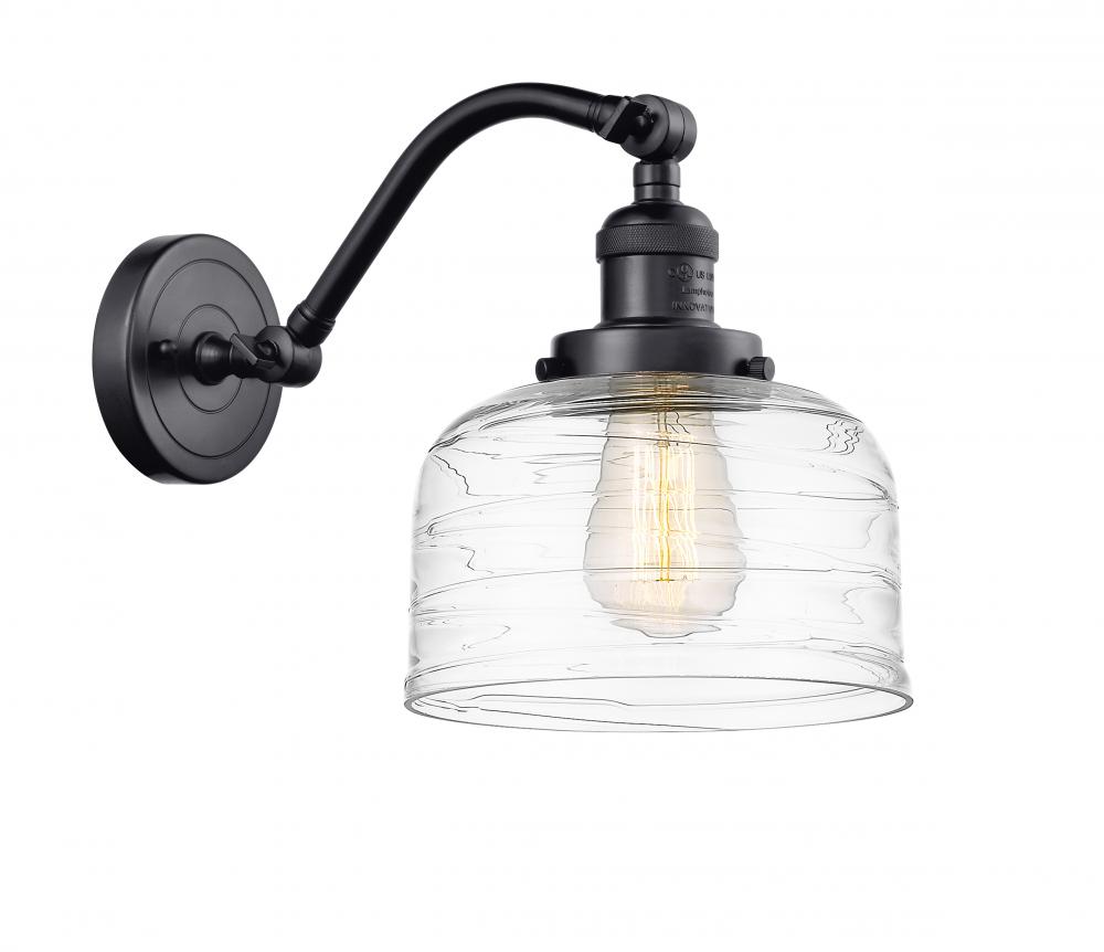 Bell - 1 Light - 8 inch - Matte Black - Adjustable Sconce