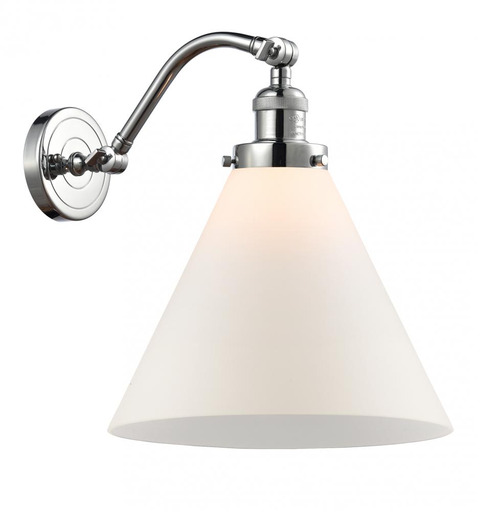 Cone - 1 Light - 12 inch - Polished Chrome - Adjustable Sconce