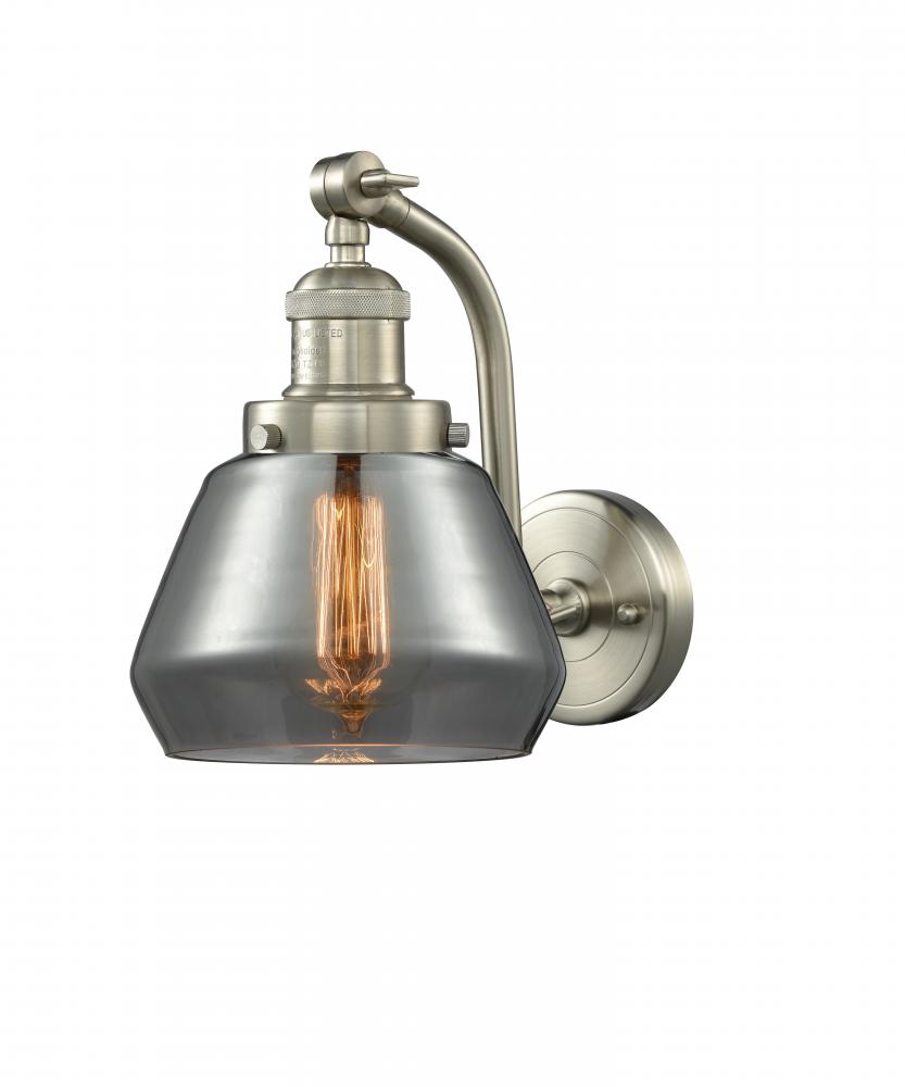 Fulton - 1 Light - 7 inch - Brushed Satin Nickel - Adjustable Sconce