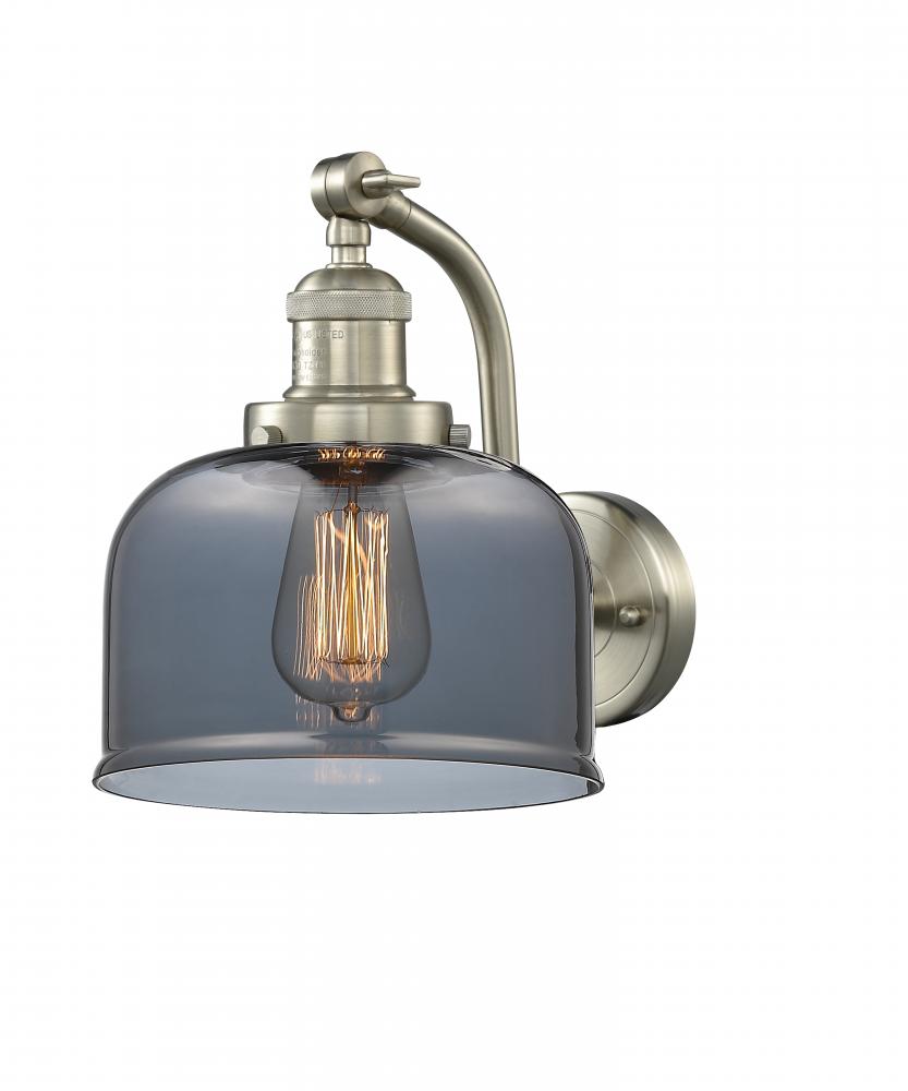 Bell - 1 Light - 8 inch - Brushed Satin Nickel - Adjustable Sconce