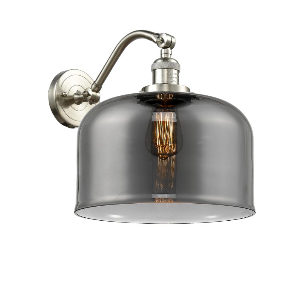 Bell - 1 Light - 12 inch - Brushed Satin Nickel - Adjustable Sconce