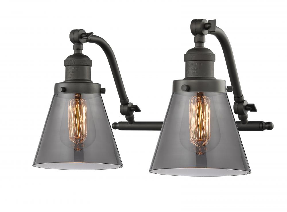 Cone - 2 Light - 18 inch - Oil Rubbed Bronze - Adjustable Bath Vanity Light