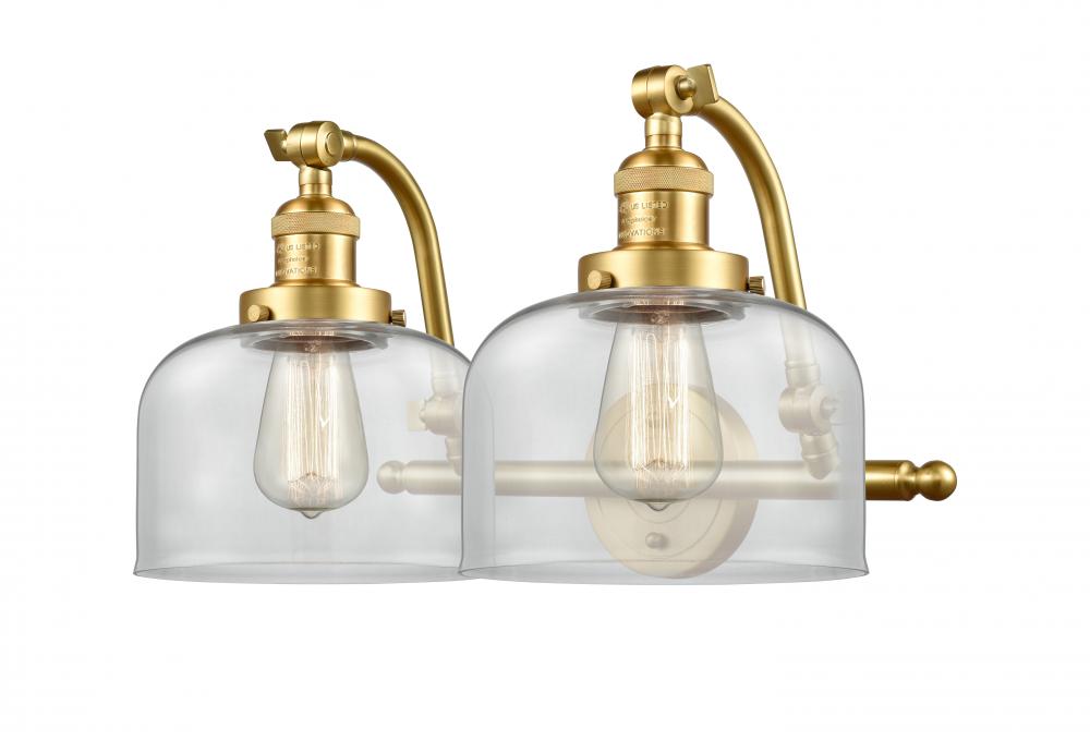 Bell - 2 Light - 18 inch - Satin Gold - Adjustable Bath Vanity Light