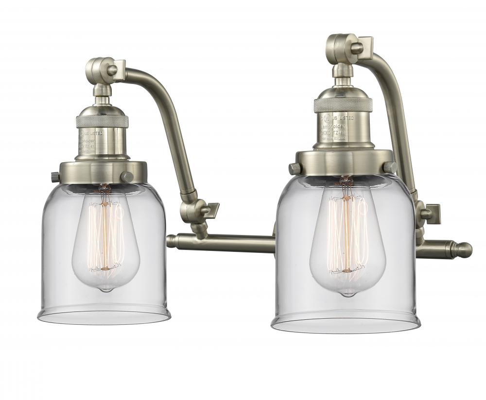 Bell - 2 Light - 18 inch - Brushed Satin Nickel - Adjustable Bath Vanity Light