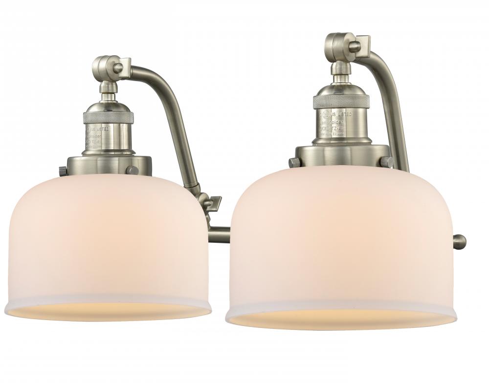 Bell - 2 Light - 18 inch - Brushed Satin Nickel - Adjustable Bath Vanity Light