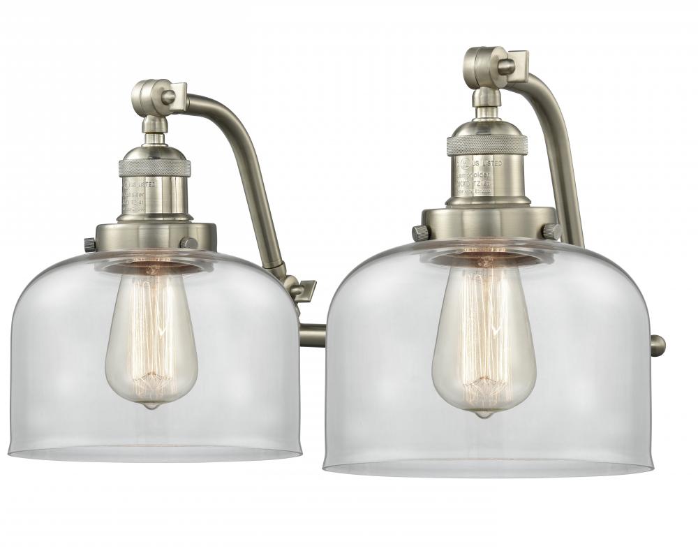 Bell - 2 Light - 18 inch - Brushed Satin Nickel - Adjustable Bath Vanity Light