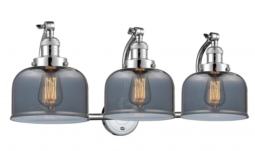 Bell - 3 Light - 28 inch - Polished Chrome - Adjustable Bath Vanity Light