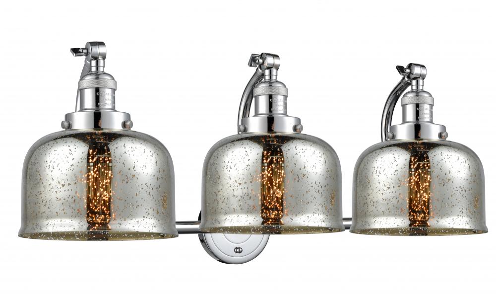 Bell - 3 Light - 28 inch - Polished Chrome - Adjustable Bath Vanity Light