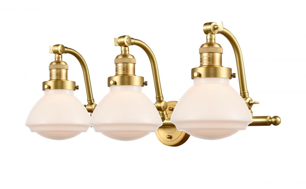 Olean - 3 Light - 29 inch - Satin Gold - Adjustable Bath Vanity Light