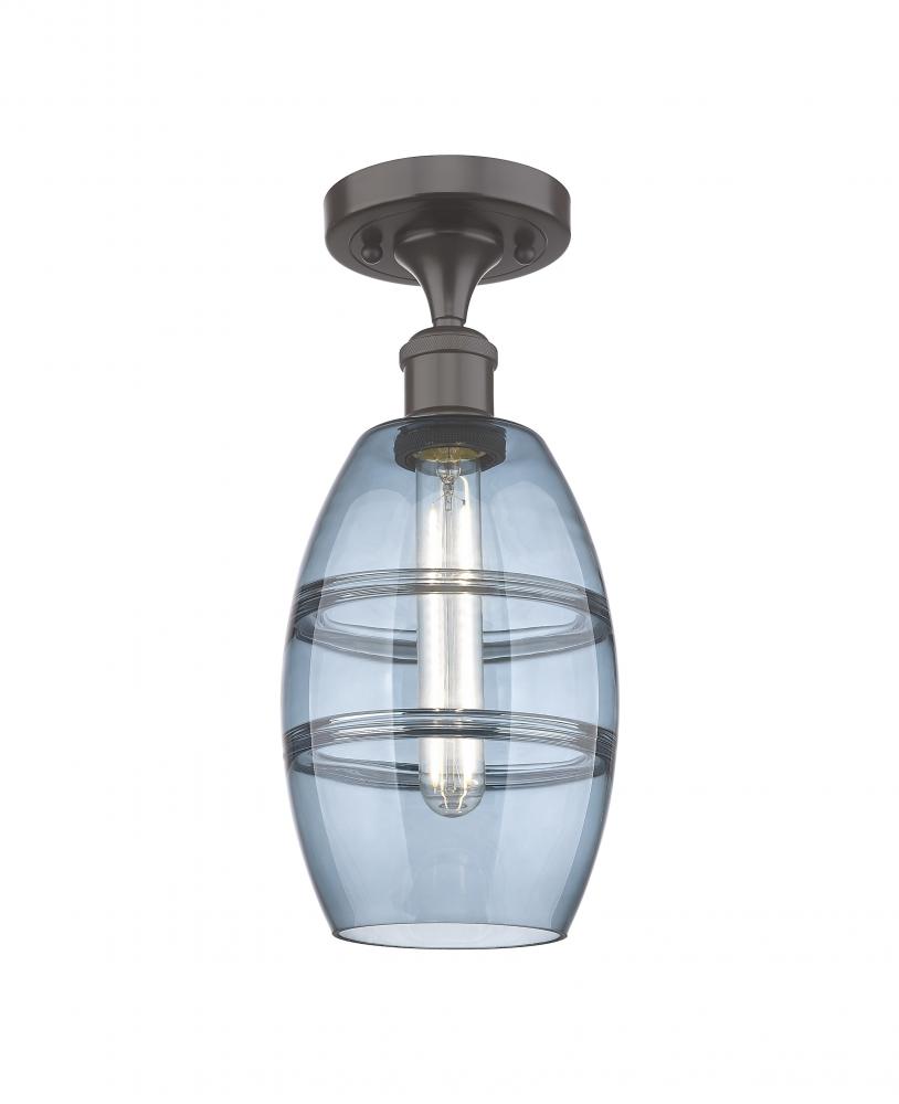 Vaz - 1 Light - 6 inch - Oil Rubbed Bronze - Semi-Flush Mount