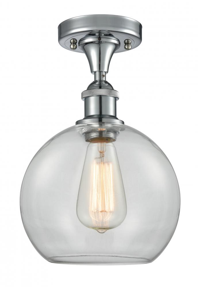 Athens - 1 Light - 8 inch - Polished Chrome - Semi-Flush Mount