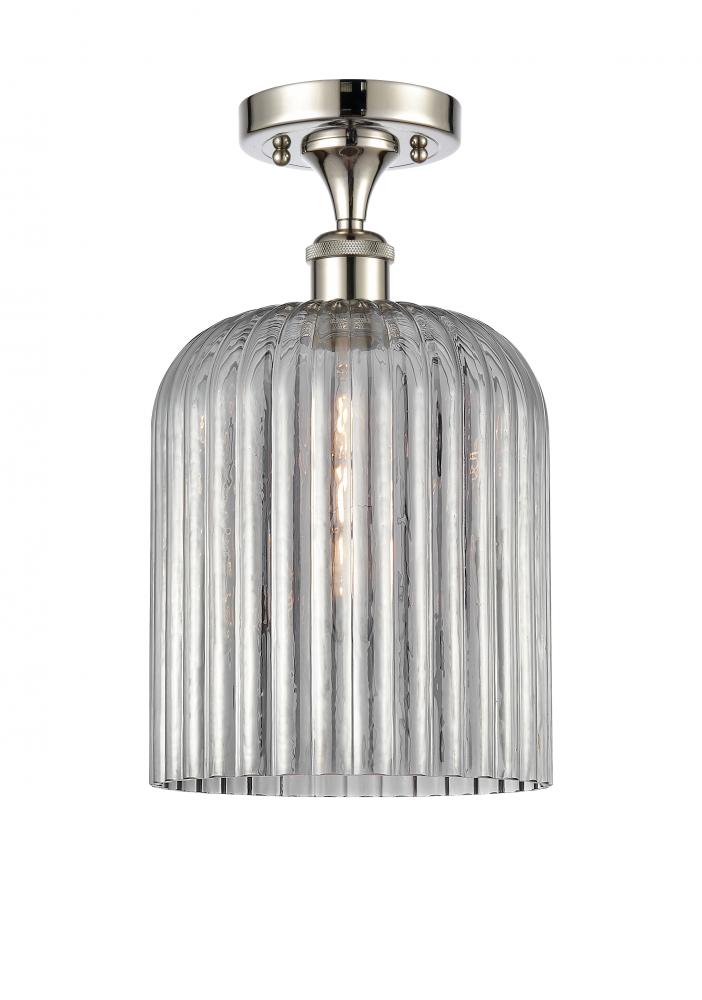 Bridal Veil - 1 Light - 5 inch - Polished Nickel - Semi-Flush Mount