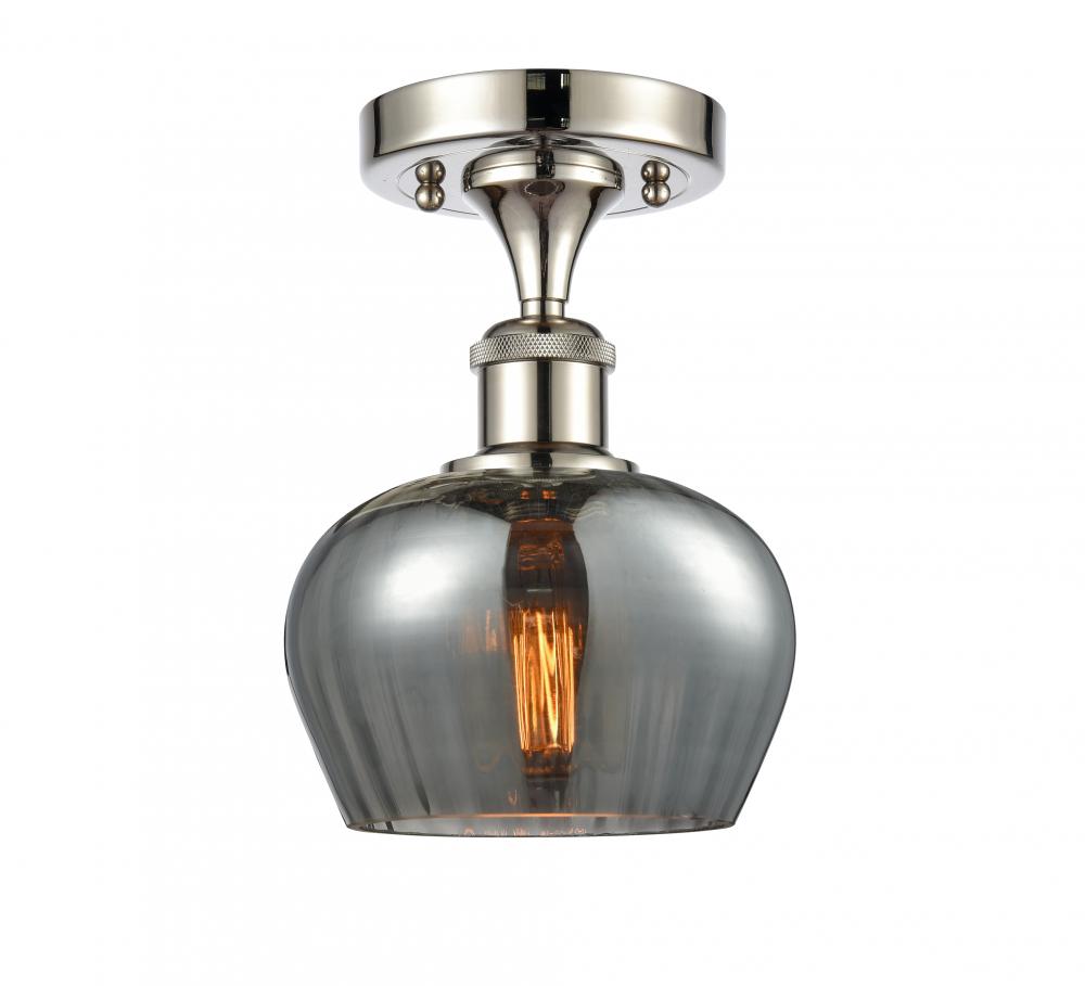 Fenton - 1 Light - 7 inch - Polished Nickel - Semi-Flush Mount