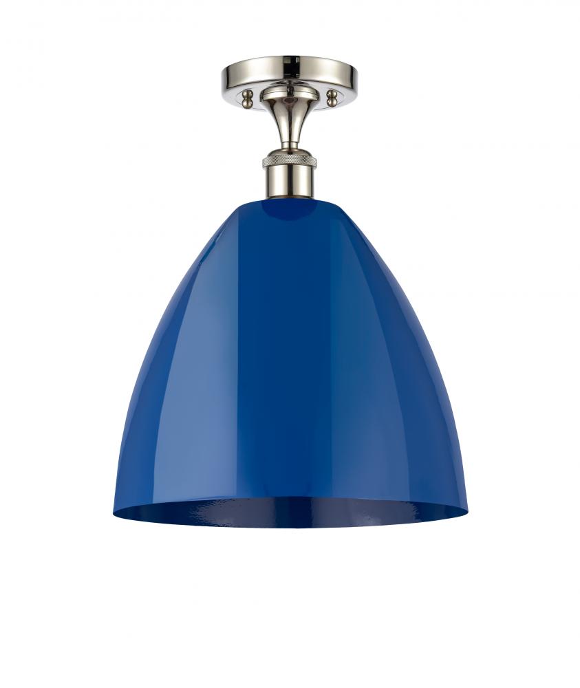 Plymouth - 1 Light - 12 inch - Polished Nickel - Semi-Flush Mount