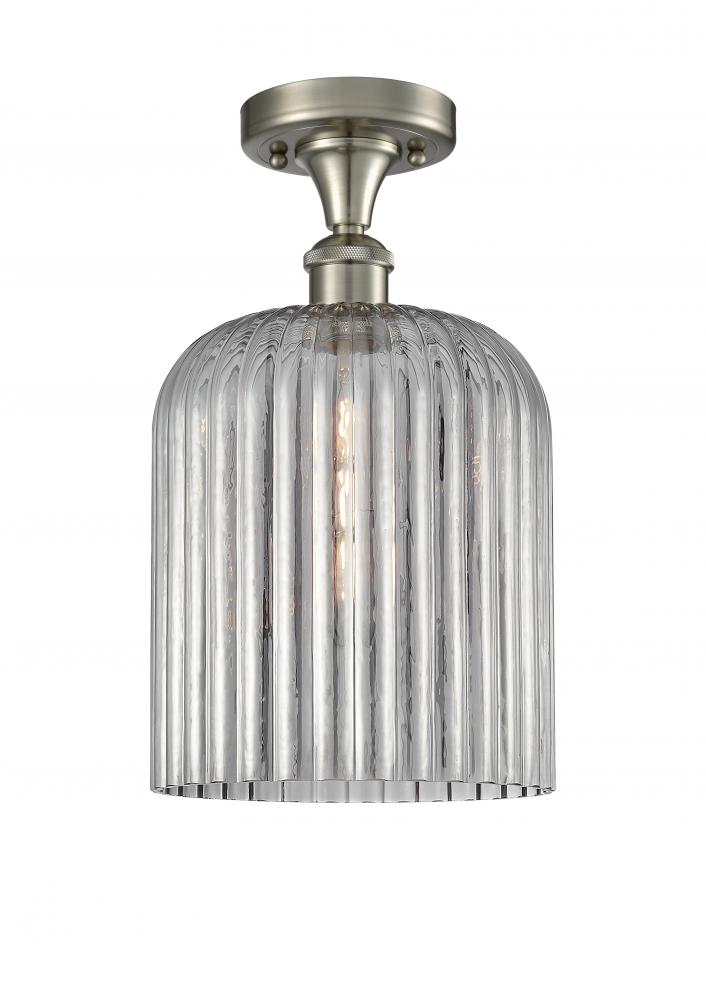 Bridal Veil - 1 Light - 5 inch - Brushed Satin Nickel - Semi-Flush Mount
