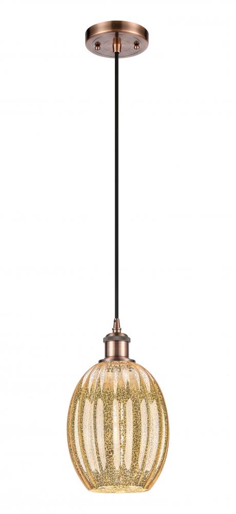 Preston Bulb - 1 Light - 6 inch - Antique Copper - Cord hung - Mini Pendant
