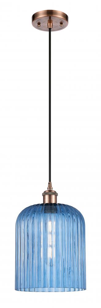 Bridal Veil - 1 Light - 5 inch - Antique Copper - Cord hung - Mini Pendant