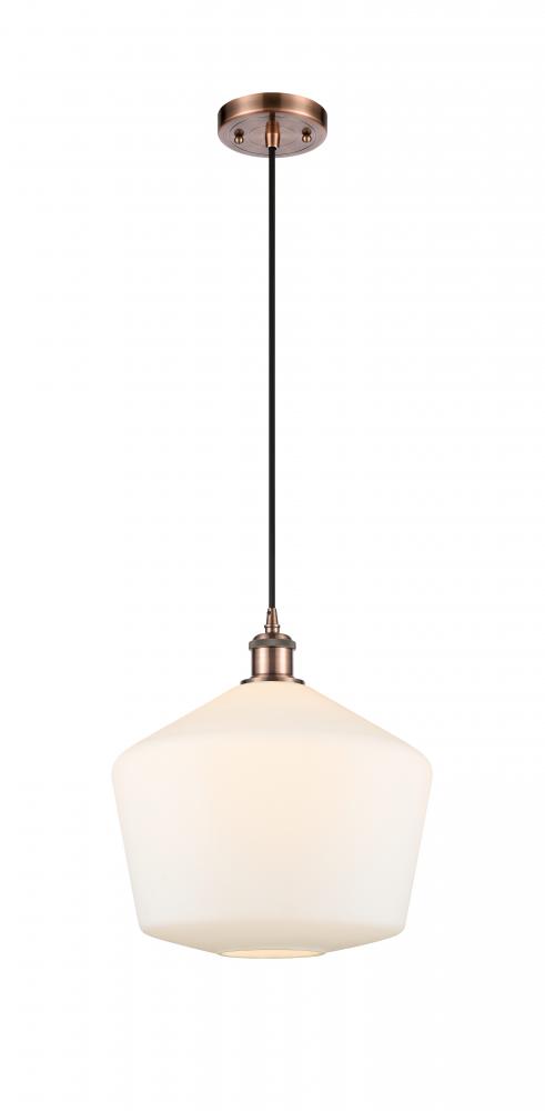 Cindyrella - 1 Light - 12 inch - Antique Copper - Cord hung - Mini Pendant
