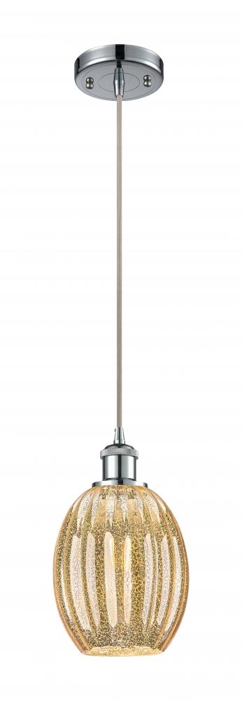 Preston Bulb - 1 Light - 6 inch - Polished Chrome - Cord hung - Mini Pendant