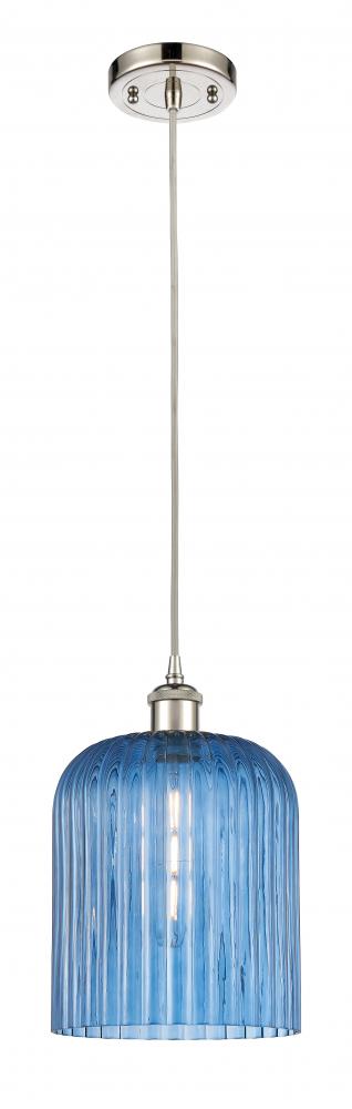Bridal Veil - 1 Light - 5 inch - Polished Nickel - Cord hung - Mini Pendant