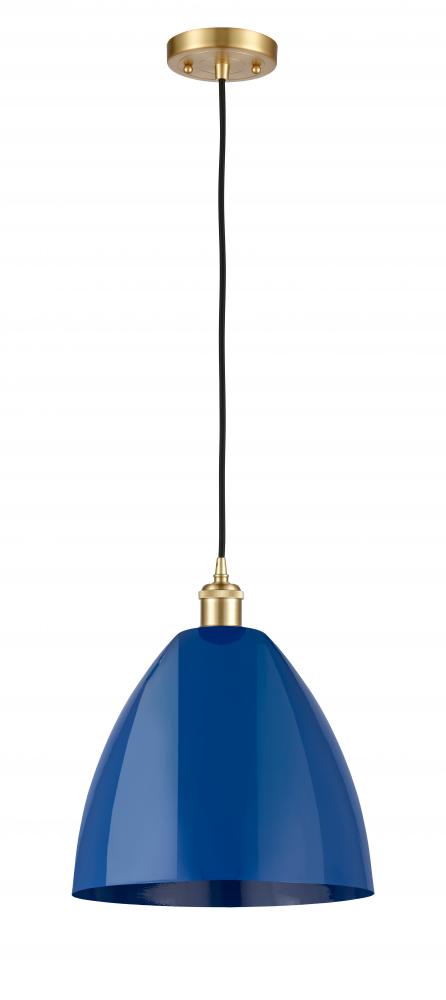 Plymouth - 1 Light - 12 inch - Satin Gold - Cord hung - Mini Pendant