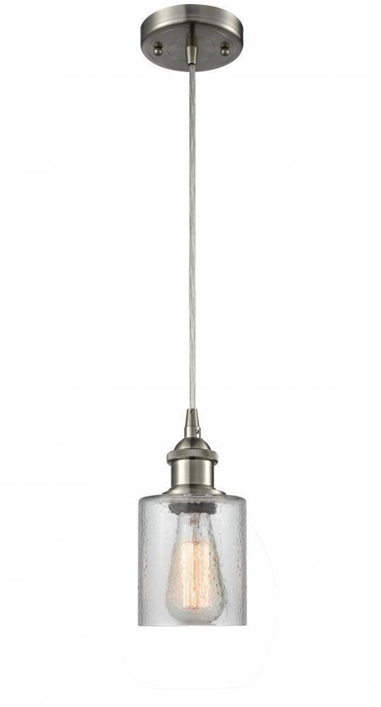 Cobbleskill - 1 Light - 5 inch - Brushed Satin Nickel - Cord hung - Mini Pendant