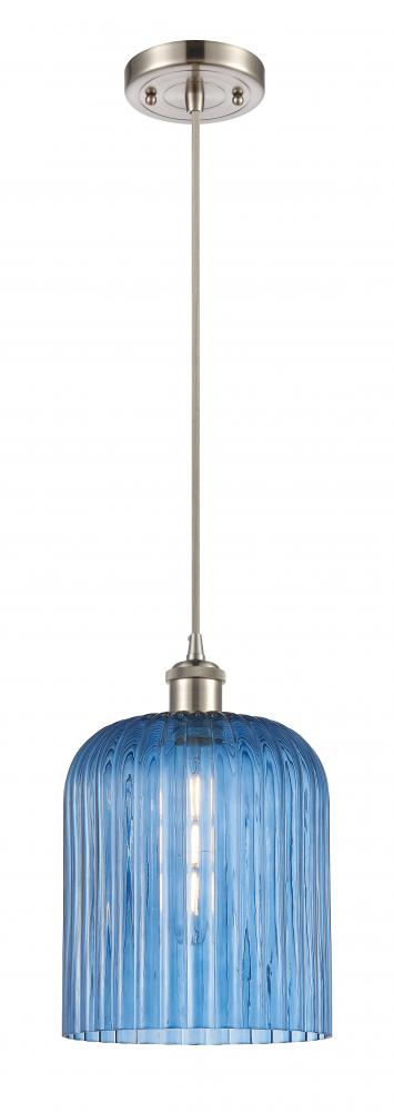 Bridal Veil - 1 Light - 5 inch - Brushed Satin Nickel - Cord hung - Mini Pendant