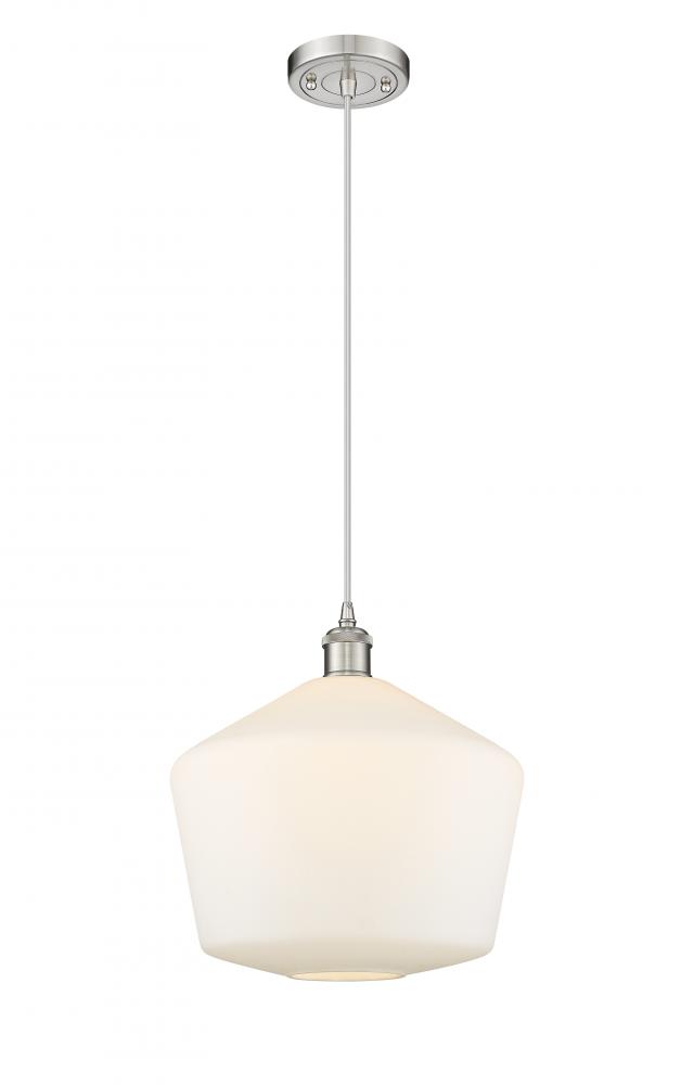 Cindyrella - 1 Light - 12 inch - Brushed Satin Nickel - Cord hung - Mini Pendant