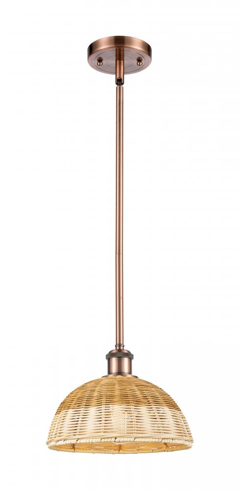 Bristol Natural II - 1 Light - 9 inch - Antique Copper - Stem hung - Mini Pendant