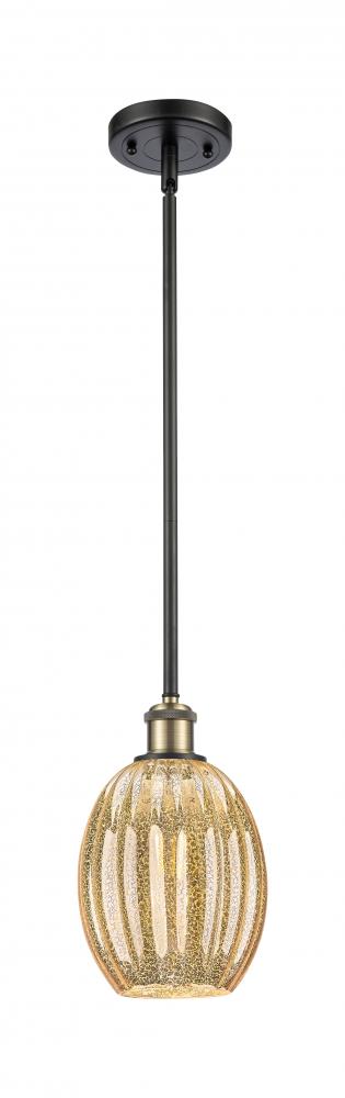 Preston Bulb - 1 Light - 6 inch - Black Antique Brass - Stem hung - Mini Pendant