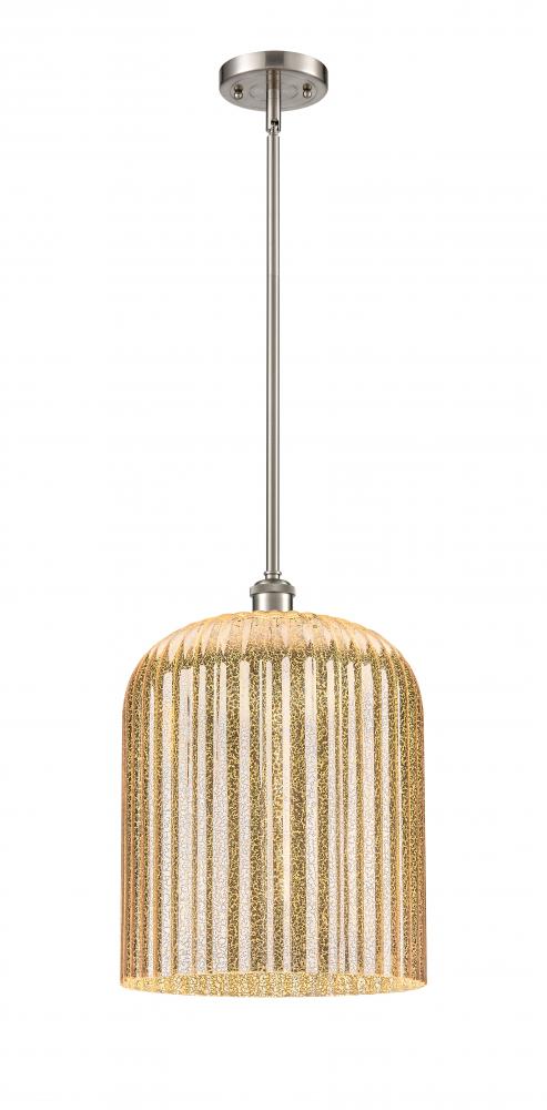 Bridal Veil - 1 Light - 5 inch - Brushed Satin Nickel - Mini Pendant