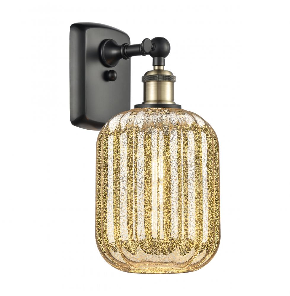 Preston Cylinder - 1 Light - 7 inch - Black Antique Brass - Sconce