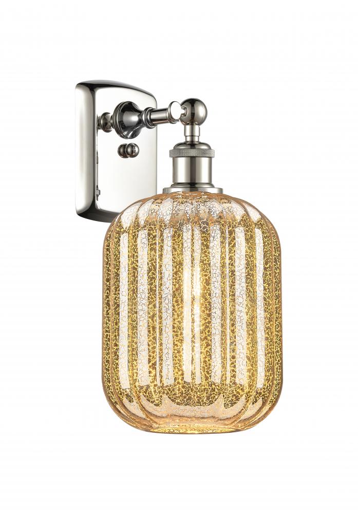 Preston Cylinder - 1 Light - 7 inch - Polished Nickel - Sconce