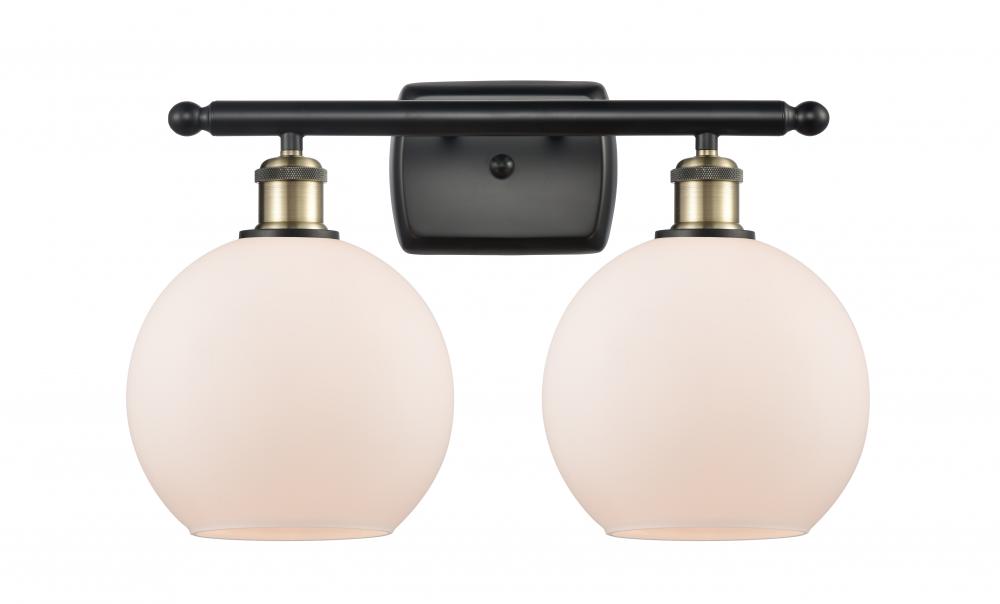 Athens - 2 Light - 18 inch - Black Antique Brass - Bath Vanity Light