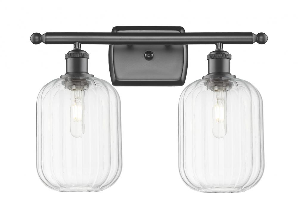 Preston Cylinder - 2 Light - 17 inch - Oil Rubbed Bronze - Bath Vanity Light