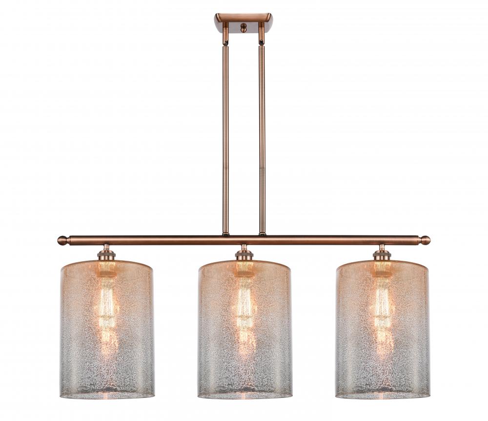 Cobbleskill - 3 Light - 36 inch - Antique Copper - Cord hung - Island Light