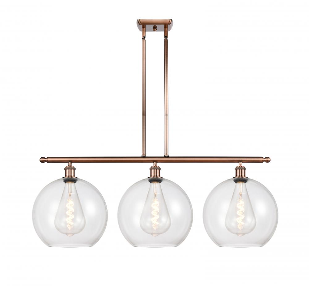 Athens - 3 Light - 38 inch - Antique Copper - Stem Hung - Island Light