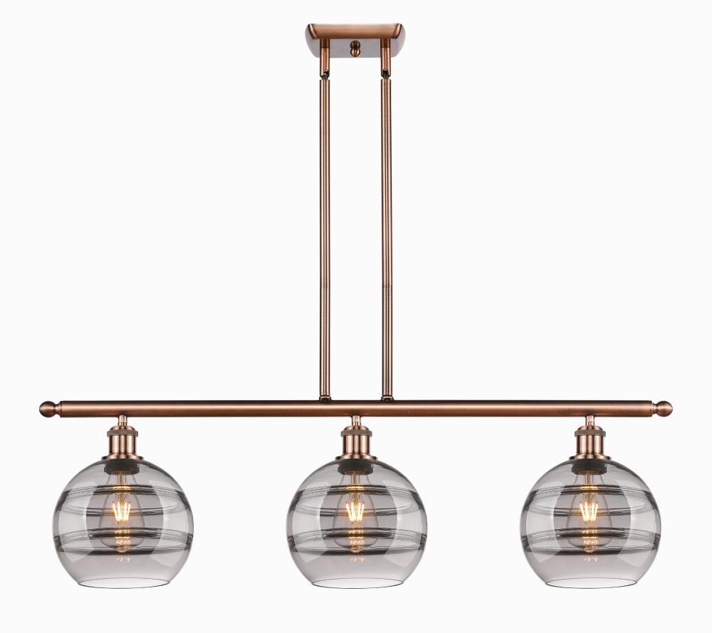 Rochester - 3 Light - 36 inch - Antique Copper - Cord hung - Island Light