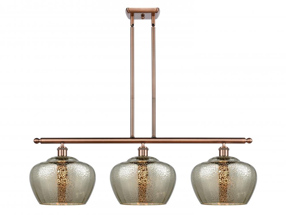 Fenton - 3 Light - 38 inch - Antique Copper - Cord hung - Island Light