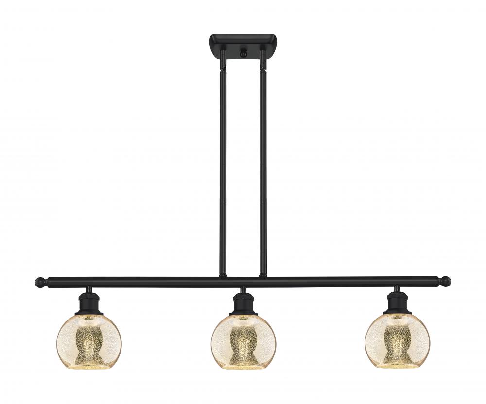 Athens - 3 Light - 36 inch - Matte Black - Cord hung - Island Light