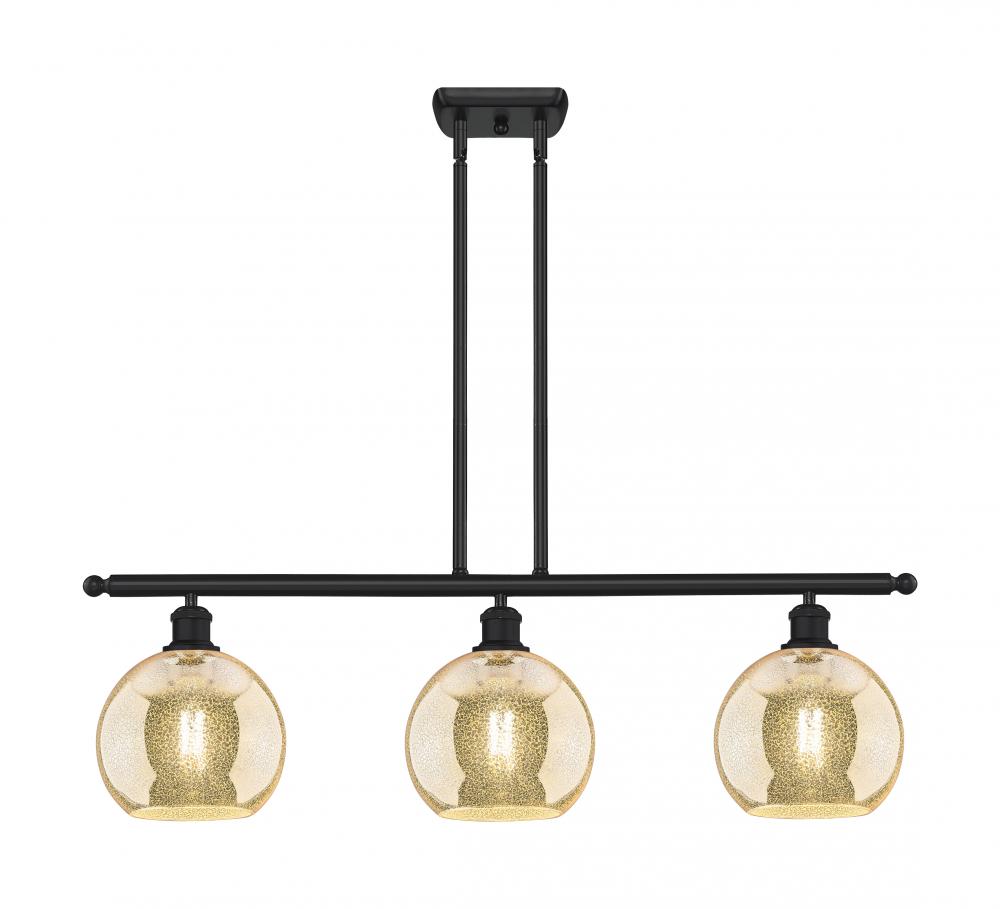 Athens - 3 Light - 36 inch - Matte Black - Cord hung - Island Light