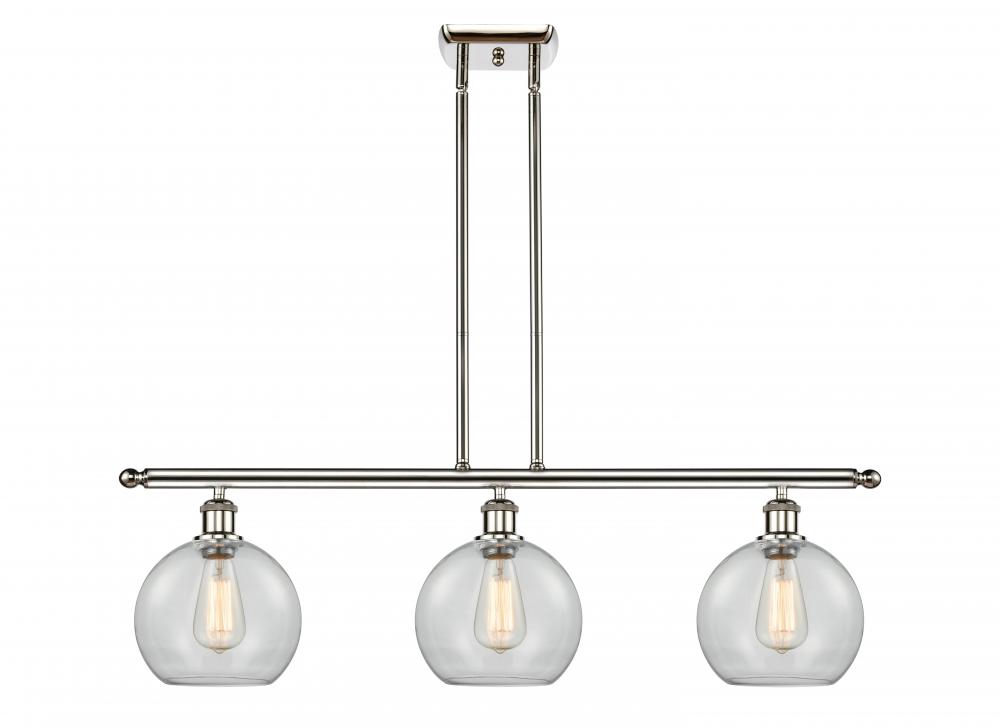 Athens - 3 Light - 36 inch - Polished Nickel - Cord hung - Island Light