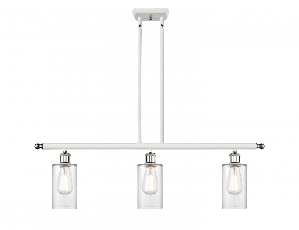 Clymer - 3 Light - 36 inch - White Polished Chrome - Cord hung - Island Light